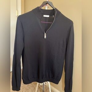 Sandro Paris Quarter Zip Wool Sweater